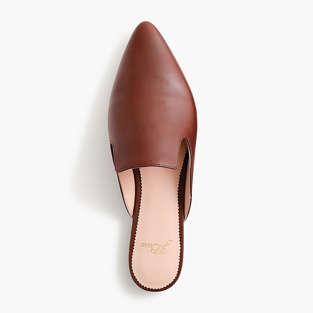 New JCREW Pointed Toe Slides in Leather - Picture 3 of 3